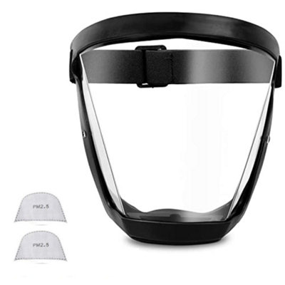 Anti-Fog Full Face Safety Shield with Filters - Clear Protective Visor ...