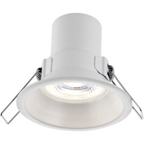 Anti-Glare Recessed Bathroom Downlight IP65 - 4W Cool White LED - Matt White
