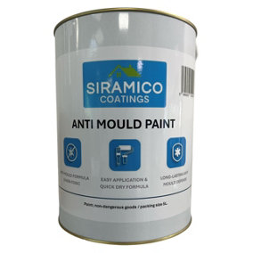 Anti-Mould Paint - 5 Litre - Superior 10 Year Anti-Mould Resistant Paint for Bathrooms, Kitchens, Walls and Ceilings