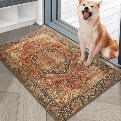 Anti Slip Cashmere Rug Luxury Modern Kitchen Floor Mats Traditional ...