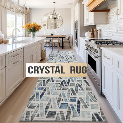 Anti Slip Crystal Rug Extra Long Area Bedroom Runner Entrance Door ...