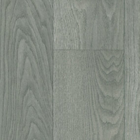 Anti-Slip Grey Wood Effect  Vinyl Sheet For DiningRoom LivingRoom Conservatory And Hallway Use-3m X 2m (6m²)