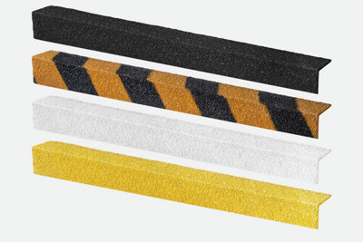Anti-Slip GRP Stair Nosing 55mm x 55mm x 2.5m Black/Yellow