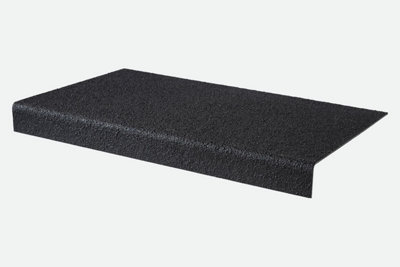 Anti-Slip GRP Stair Treads 55mm x 345mm x 1.2m Black