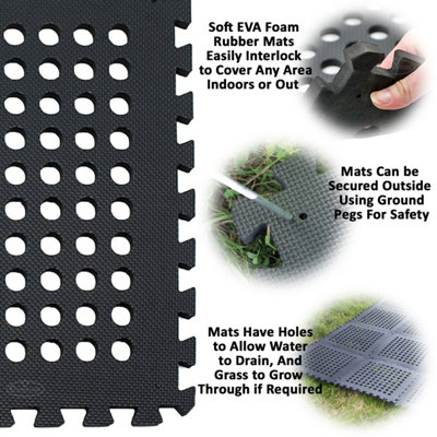 Anti-Slip Playground Safety Mat 4 Pack - 6