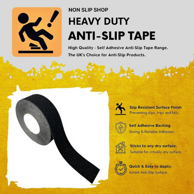 Anti-Slip Tape-Black (25mm) For All Types Of Slippery Floor Surfaces
