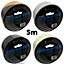 Anti Slip Tape Roll Traction Strong Grip Abrasive 80 Grit UK BRAND Slips Away ( BLACK 50mm x 5m )