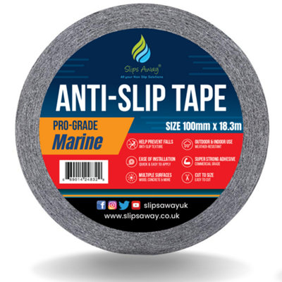 Anti Slip Waterproof Resistant Marine Safety-Grip Non Skid Tape perfect for Boats - White 100mm x 18.3m