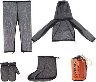 Anti-tick Full Body Clothing Breathable Mesh Suit with Hood and Storage ...