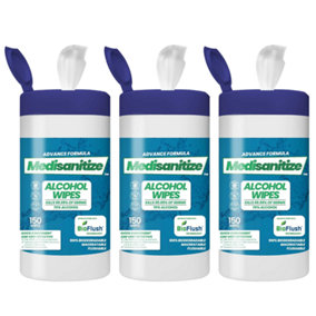 Antibacterial Cleaning Wipes 100% Biodegradable - 150 Wipes - 3 Tubs