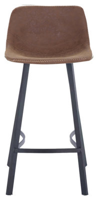 Wellfleet Woven Faux Leather Metal Base Counter Height Barstool hot Brown (Under Z8)