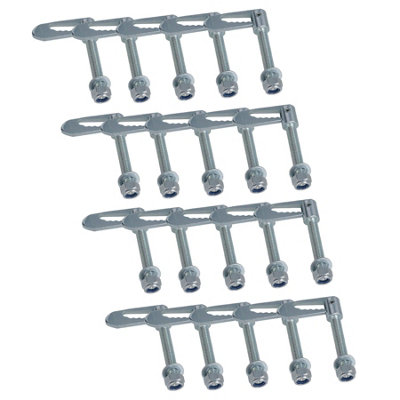 Antiluce Drop Catch Anti-Luce Fasteners M12 x 75mm Tail Gate Trailers Gates 20pc