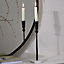 Antique Black Round Marble Bottom Table Decoration Candle Holder