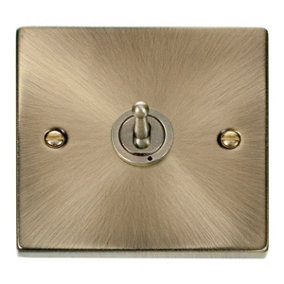 Antique Brass 1 Gang 2 Way 10AX Toggle Light Switch - SE Home