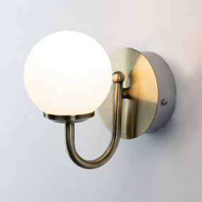 Antique Brass 6W LED Bathroom Wall Light