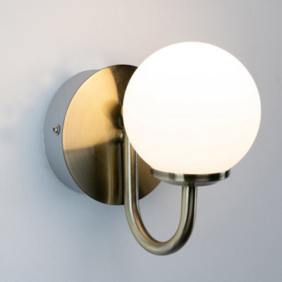 Antique Brass 6W LED Bathroom Wall Light