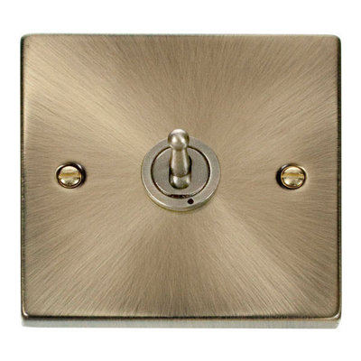 Antique Brass Intermediate 10AX Toggle Light Switch - SE Home