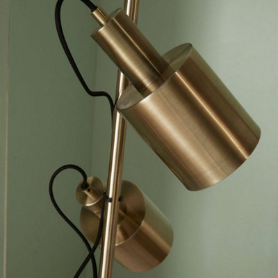 Antique Brass Metal Task Floor Lamp