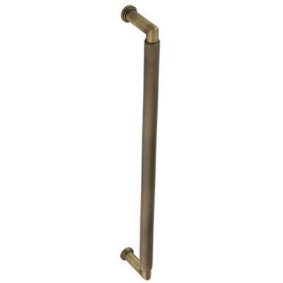 Antique Brass Pull Handle 425mm - Elegant and Durable Bolt Through Design - Door Handle