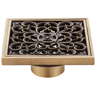 Antique Brass Square Drain Cover, Odor and Insect-Proof Drainage Filter ...