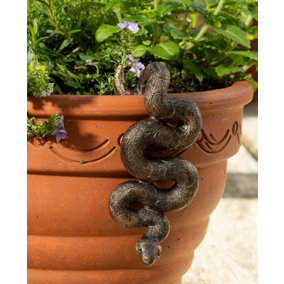 Antique Bronze Coloured Boa Constrictor Pot Buddy Plant Pot Hanger