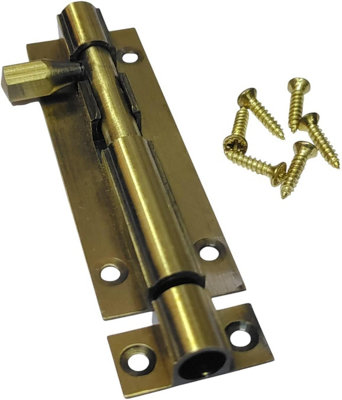 Antique Bronze Door Bolts Door Bolts Tower Bolt Lock with Screw for Bedroom Bathroom Toilet Shed Gate Cupboard 75mm Straight