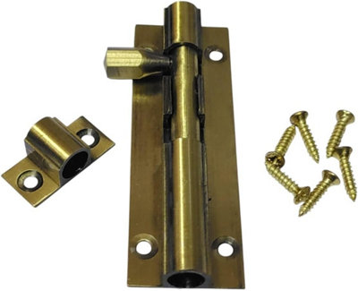 Antique Bronze Door Bolts Door Bolts Tower Bolt Lock with Screw for Bedroom Bathroom Toilet Shed Gate Cupboard 75mm Straight