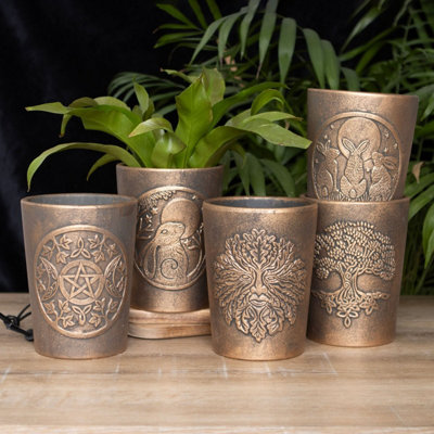 Antique Bronze Effect Terracotta Plant Pot - Hare Design