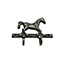 Antique Cast Iron Decorative Horse Hooks 160mm x 170mm