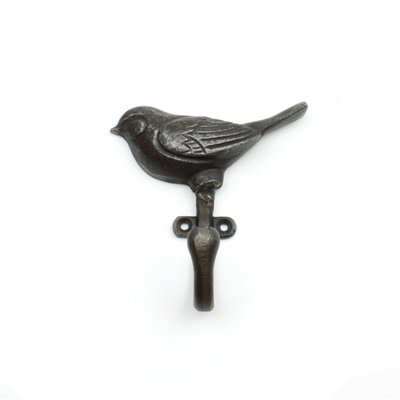 Antique Cast Iron Decorative Single Bird Hook