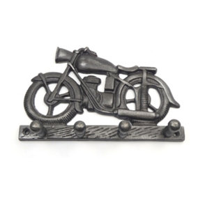 Antique Cast Iron Motorcycle Key Hook 190mm x 120mm