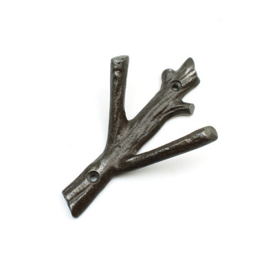 Antique Cast Iron Tree Design Coat Hook - 3
