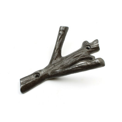 Antique Cast Iron Tree Design Coat Hook - 4