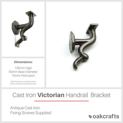 Antique Cast Iron Victorian Handrail Bracket