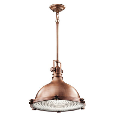 Antique Copper 1 Bulb Ceiling Pendant Light Fitting for Modern Interiors