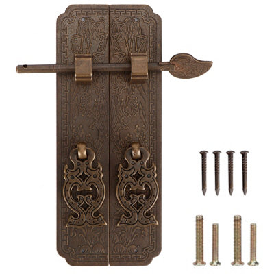 Antique Copper Chinese Style Door Handle Kit for Gates and Furniture Hardware