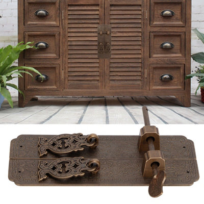 Antique Copper Chinese Style Door Handle Kit for Gates and Furniture Hardware