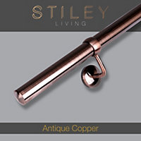 Antique Copper Stair Handrail Kit - 1.2m X 40mm