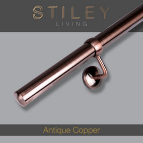 Antique Copper Stair Handrail Kit - 2.4m X 40mm