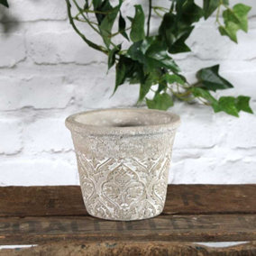 Antique Design Baroque Indoor Plant Pot (Dia) 14 cm