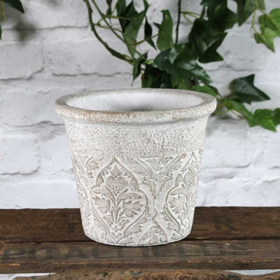 Antique Design Baroque Indoor Plant Pot (Dia) 18.5 cm