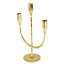 Antique Gold 3 Cup Table Decoration Candle Holder