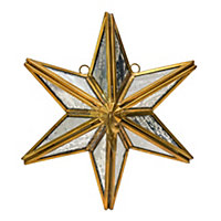 Antique Gold Mercury Glass Star Hook H19Cm W19Cm D8Cm