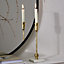 Antique Gold Square Marble Bottom Table Decoration Candle Holder