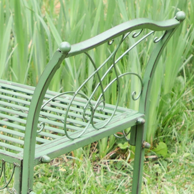 Antique Green Summer Outdoor Garden Furniture Stool Garden Bench - 3