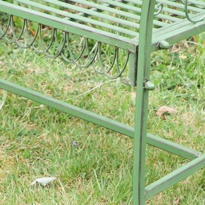 Antique Green Summer Outdoor Garden Furniture Stool Garden Bench - 4
