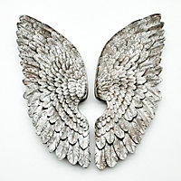 Antique Left / Right Wings - L4 x W32 x H70 cm - Silver