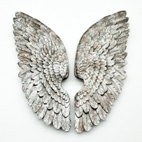 Antique Left / Right Wings - L4 x W32 x H70 cm - Silver