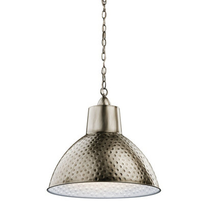 Antique Pewter 1 Bulb Ceiling Pendant Light with E27 Socket