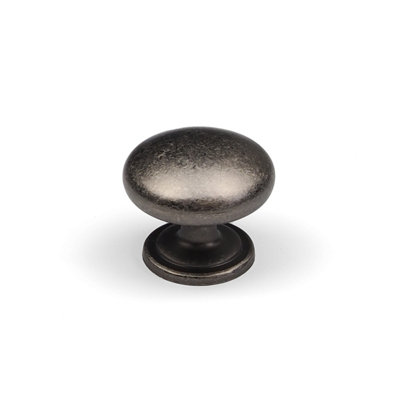 Antique Pewter Cabinet Knob Round Rustic Cupboard Door Drawer Pull Handle Wardrobe Furniture Replacement Upcycle Price Comparisons | Compare The Build